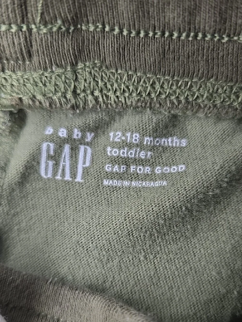 GAP Green Camo Drawstring Shorts
